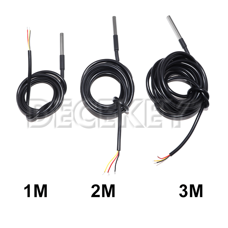 Ds18B20 - ステンレス鋼防水 DS18b20 1/2/3 メートルスレッド温度プローブ温度センサー 18B20 ケーブル