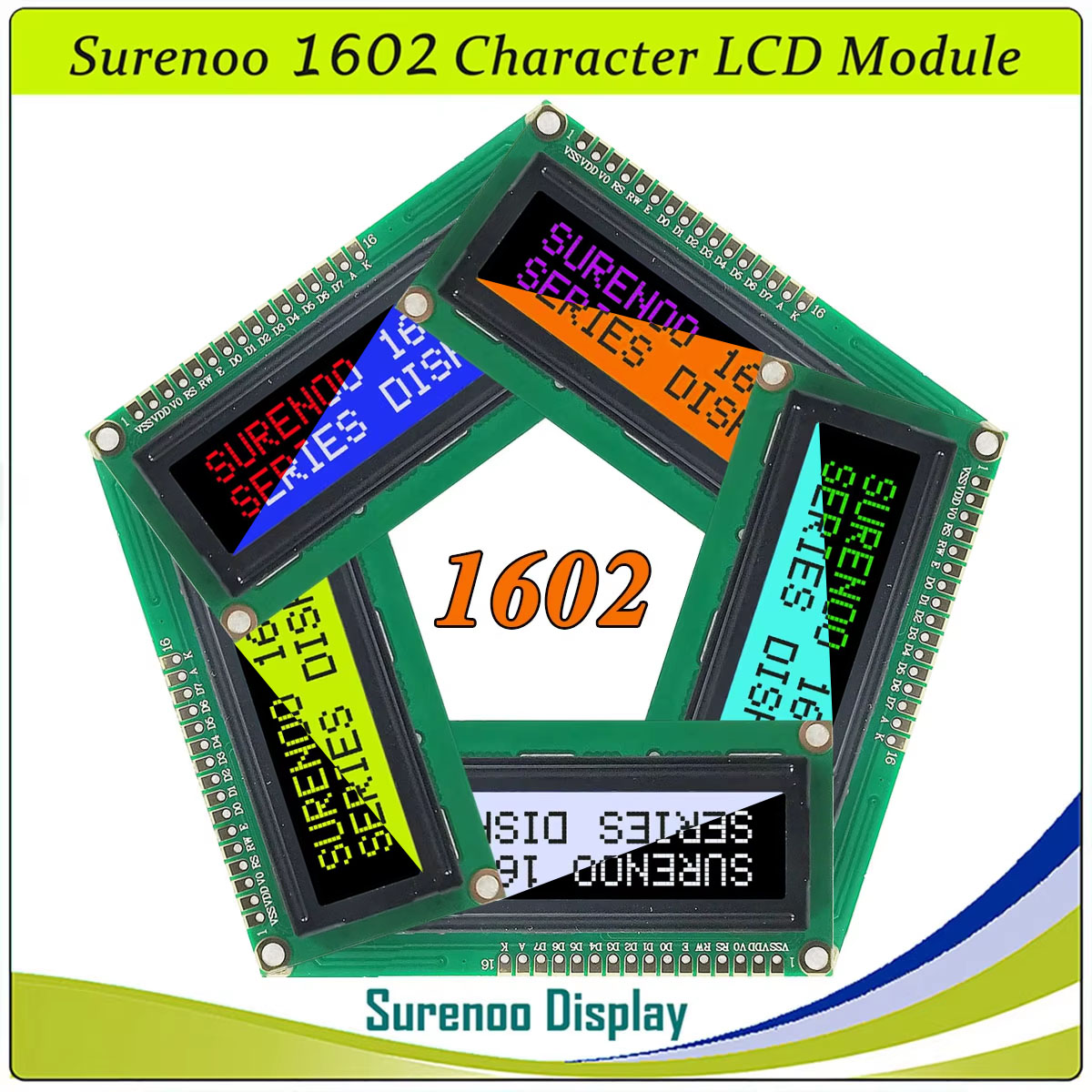 Lcd 1602 - Surenoo 1602 16X2 162 5V 4ビット/8ビット