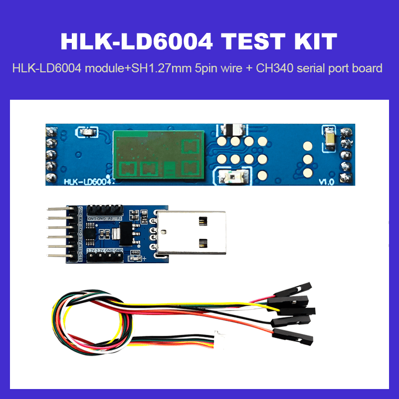 Pir Motion Sensor - Hi-link 60G高精度ミリ波レーダーLD6004マルチターゲット3D人感レーダーセンサーモジュールテストボードキット
