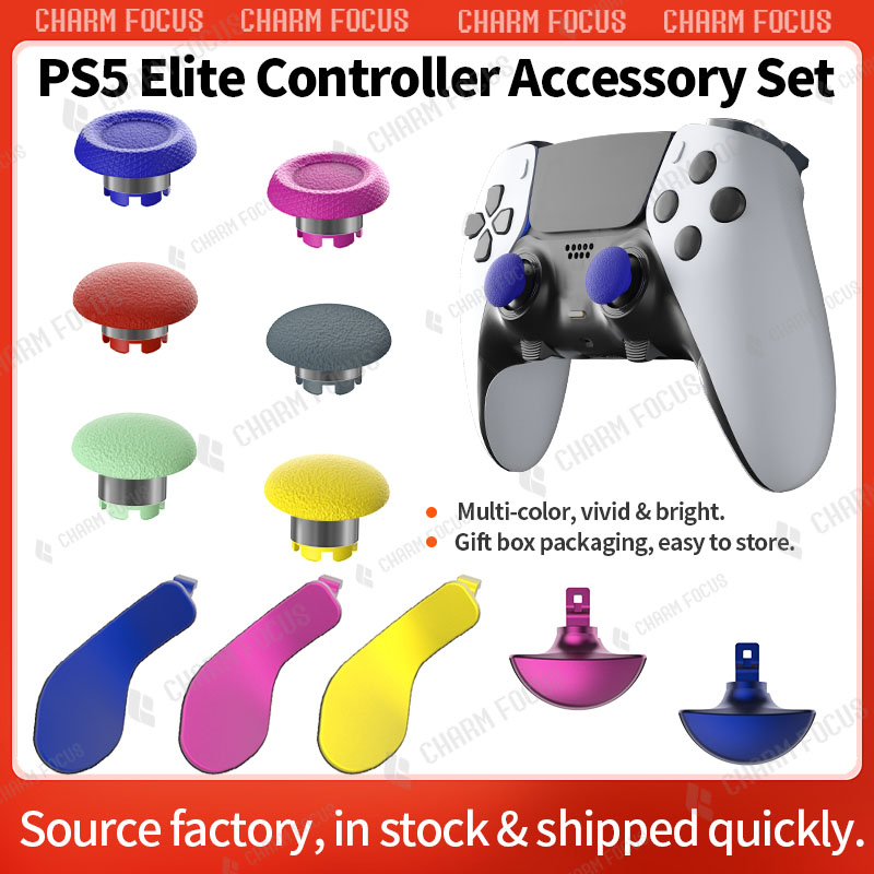 Joystick Module - Ps5エッジコントローラー用プラスチックサムスティックキャップ、アナログジョイスティック、6スイッチスティック、4パドル、dパッドアクセサリー、10 in1