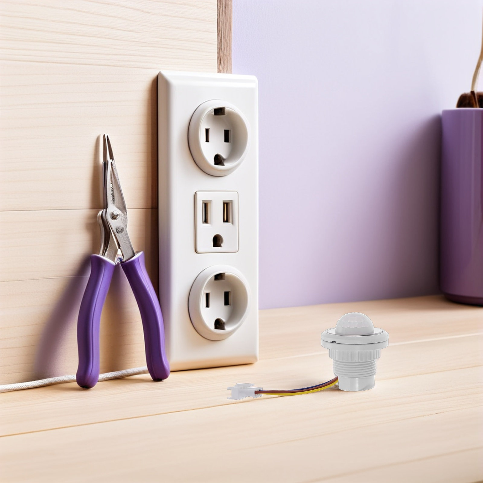 Pir Motion Sensor - モーションセンサー付き照明スイッチ、赤外線PIRコントローラー、調整可能な遅延時間、光感度調整機能、人体検知、LEDキャビネット用、ベッド下用。
