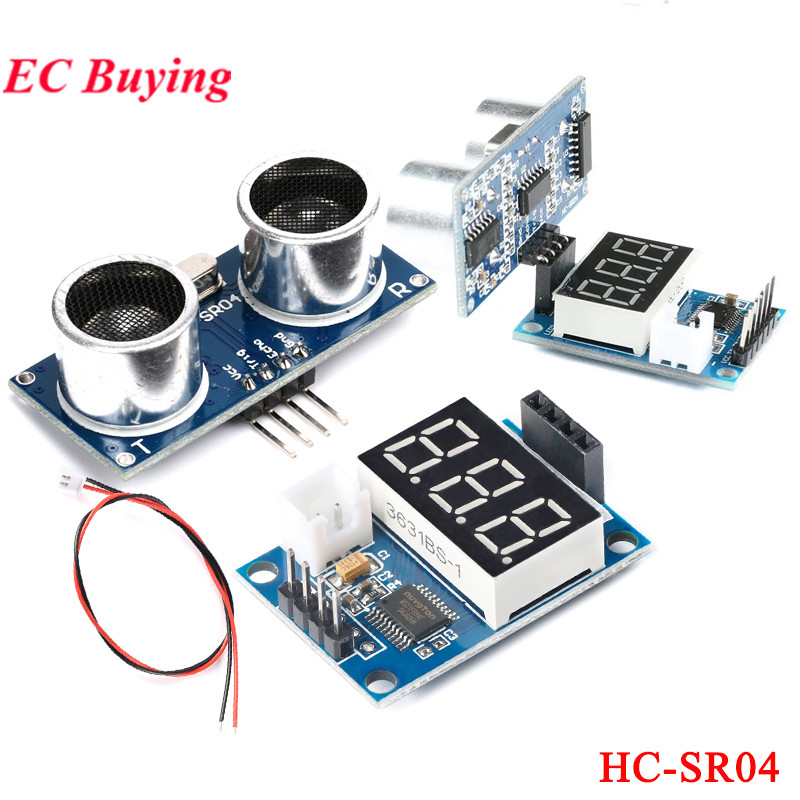 Ultrasonic Sensor Hc-Sr04 - HC-SR04 超音波距離測定トランスデューサーセンサー検出器測距モジュール LED デジタルディスプレイ制御ボード付き 2-400CM