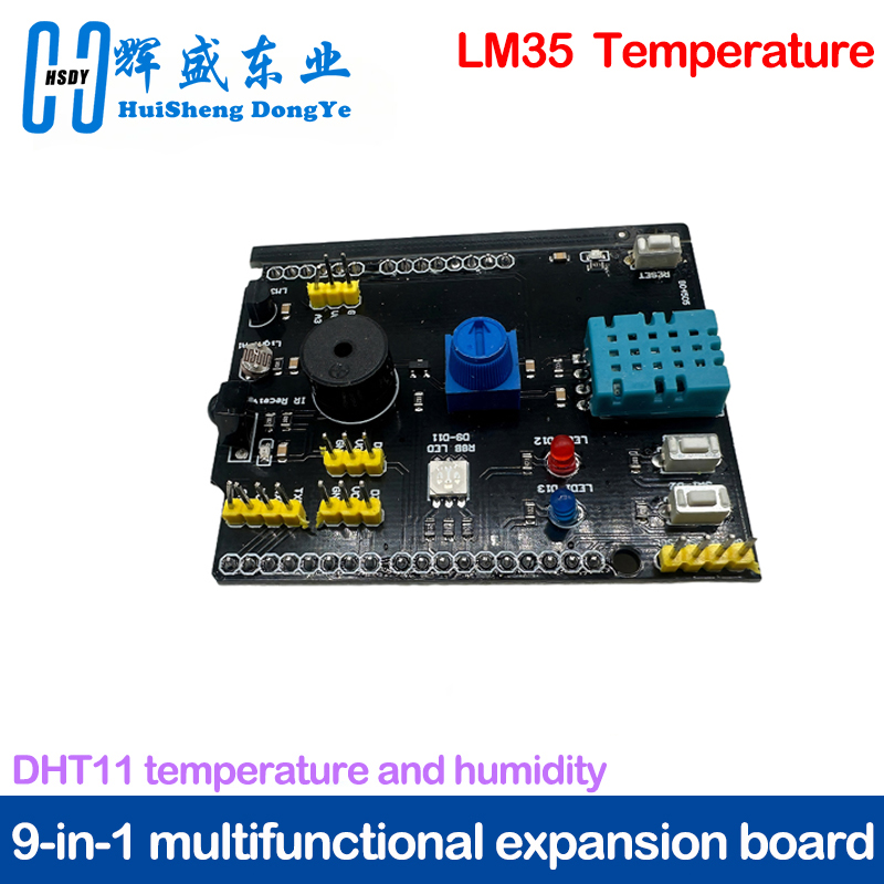 Dht11 - Arduino用多機能拡張ボード、センサーボード、rgb LED、irレシーバー、ブザー、温度、湿度、dht11、lm35、9 in1