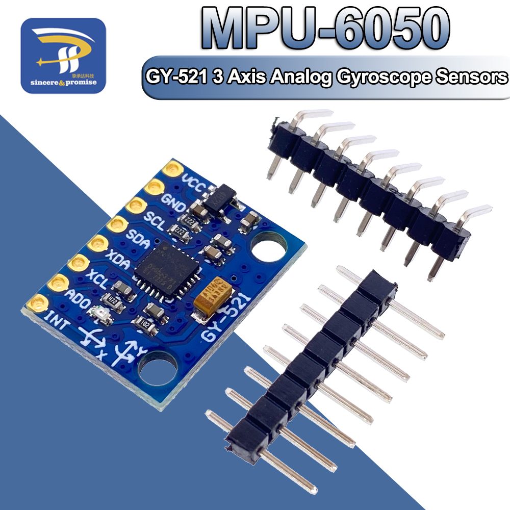 Mpu6050 - 1セットiici2c GY-521 MPU-6050 mpu6050 3軸アナログジャイロスコープセンサー加速計モジュール (ピン付きarduino用)