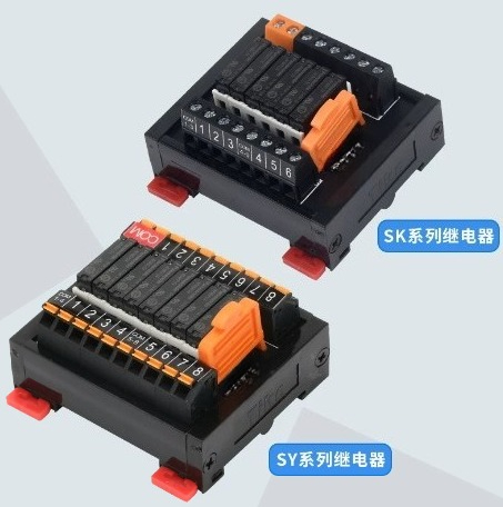 SK/SY リレーモジュール PLC アンプ DIN レール - Relay Module 4 Channel のレビューと価格