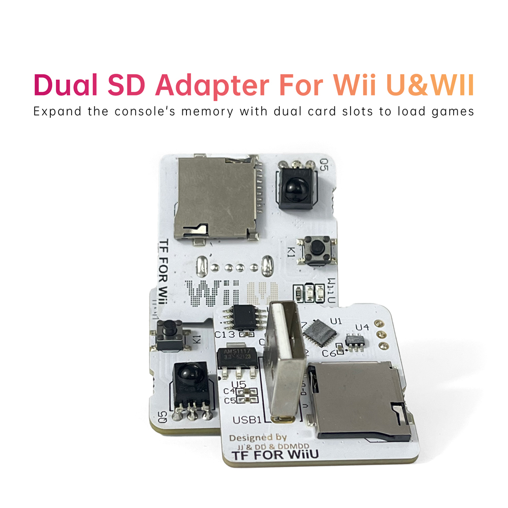 Wii UとWiiビデオコンソール用の2つのSDカードスロッ - Sd Card Module のレビューと価格