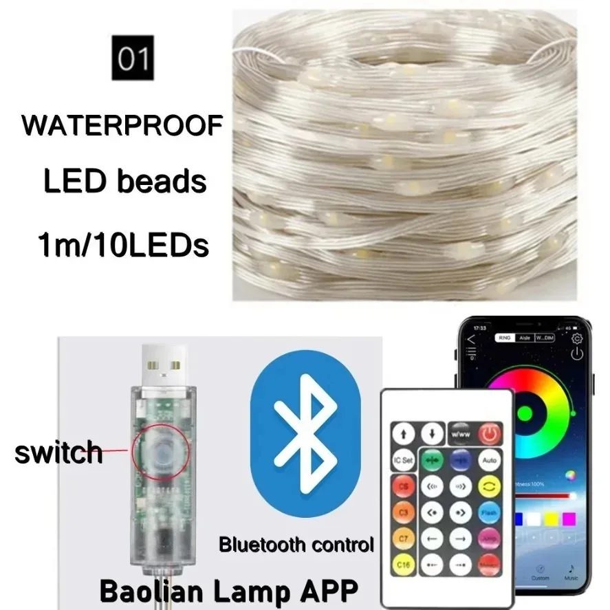 5～20mのWS2812B RGB LEDフェアリーライト。 - Ws2812B のレビューと価格