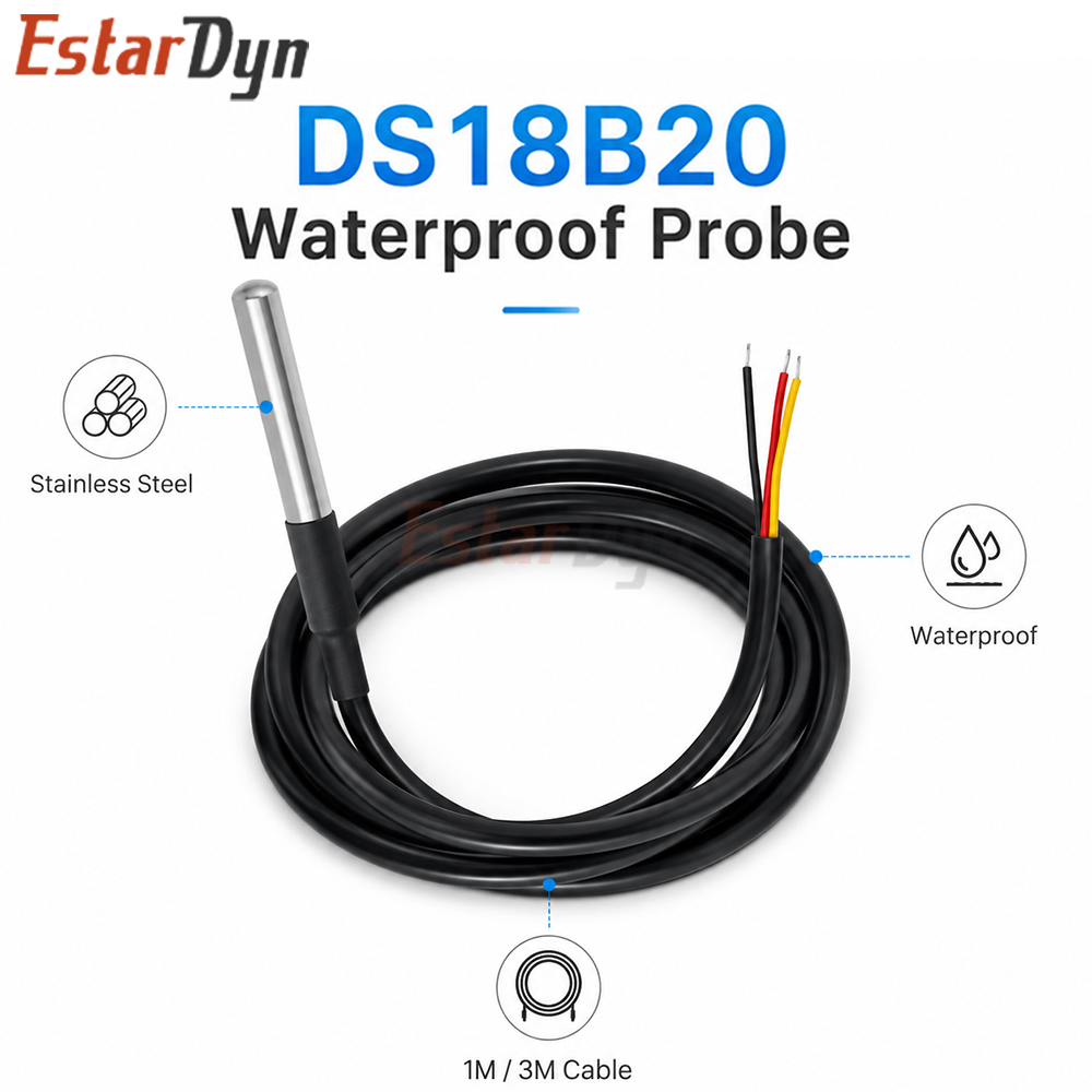Estardyn DS18B20 防水デジタル温度センサー  - Ds18B20 のレビューと価格