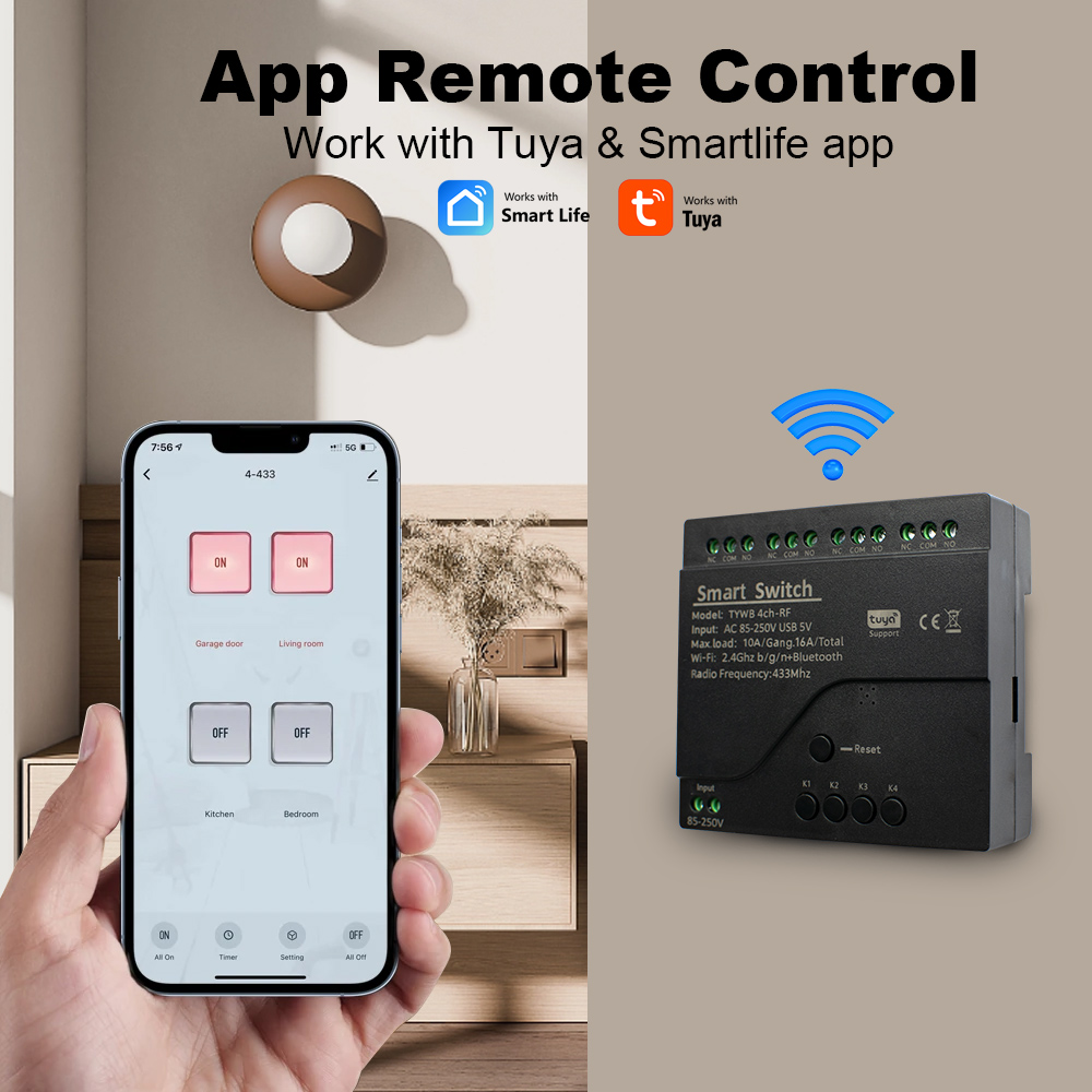 4CH Tuya スマートWiFiスイッチモジュール 12V - Relay Module 4 Channel のレビューと価格