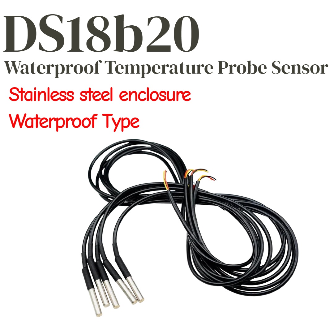 1/5個 DS18b20 温度プローブ 温度センサー 1M  - Ds18B20 のレビューと価格