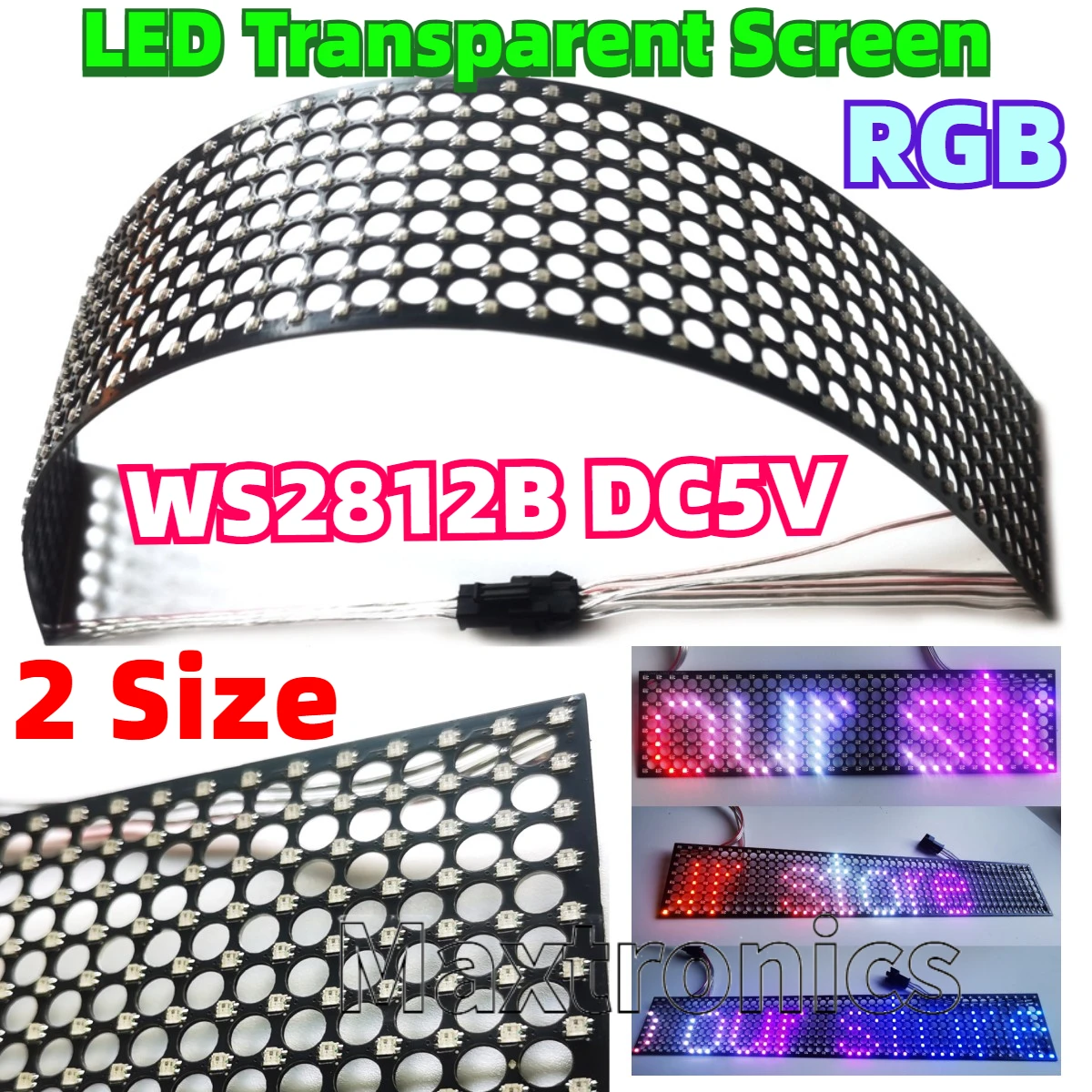 WS2812B LED 透明スクリーンフルカラー RGB 2 - Ws2812B のレビューと価格