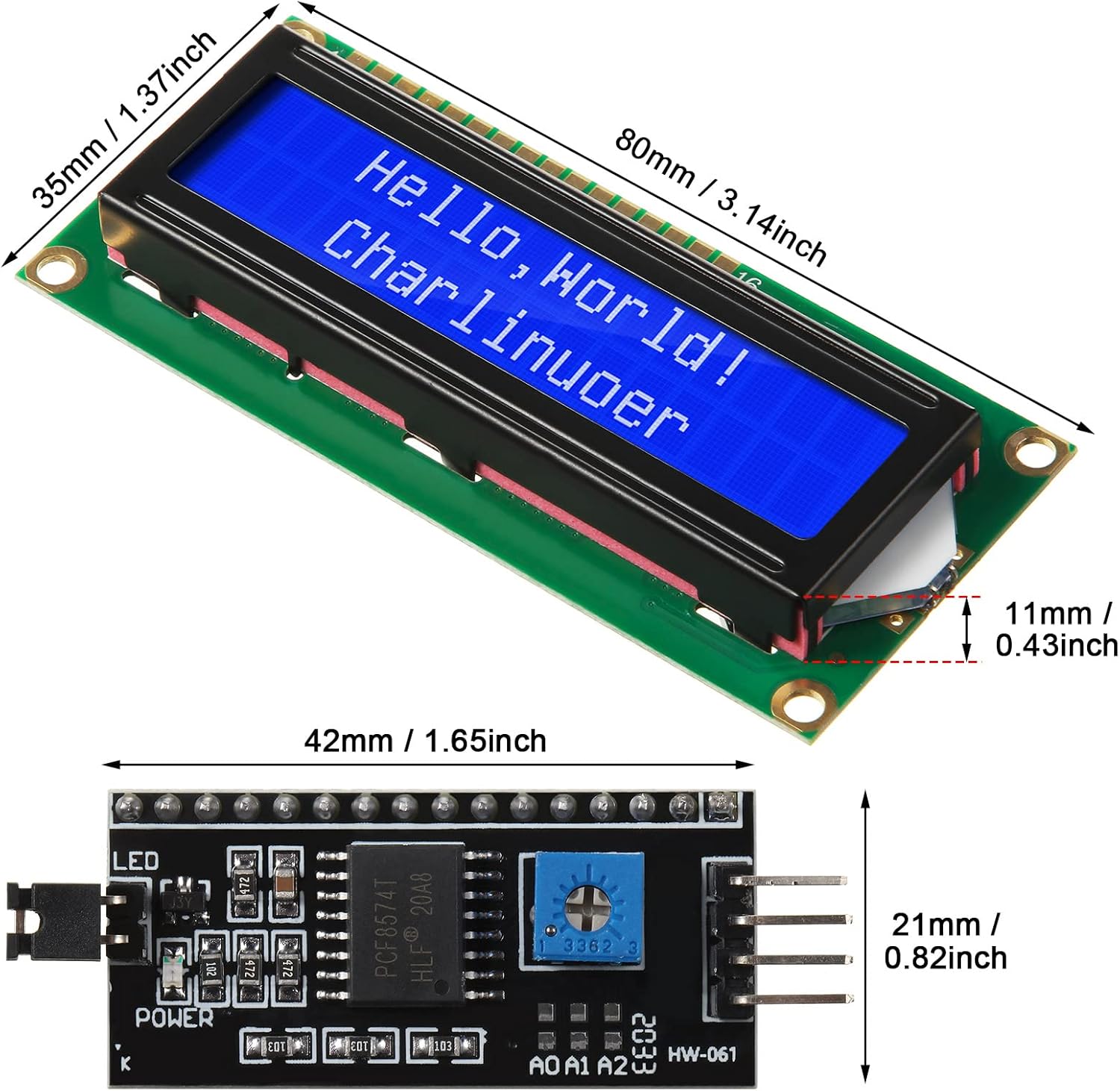 1セット 1602 LCD 20*4 ブルースクリーン I2 - Lcd 1602 のレビューと価格