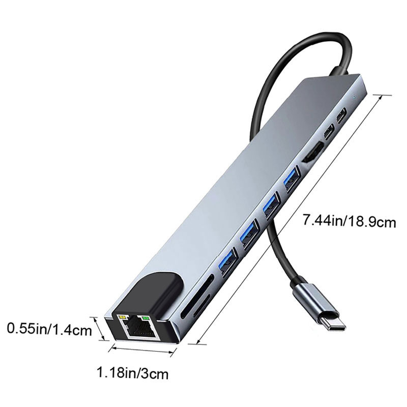 10-in-1 USB-C ハブ、4K HDTV ビデオ出力 - Sd Card Module のレビューと価格